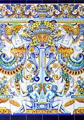 Art Nouveau decorative tile, background, fantasy © joserpizarro