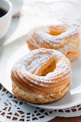 Two cream puffs