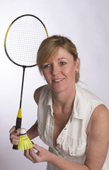 Portrait of a badminton player