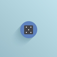 Vector flat circle icon on blue background. Eps10