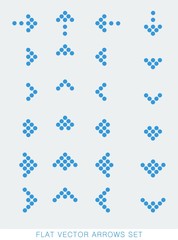 Flat color vector arrows set