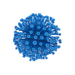 Retrovirus abstract illustration isolated - 3d Rendering