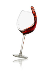Red wine splashing