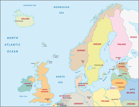 Northern Europe map