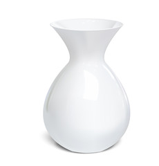 White vase isolated on a white background. Vector illustration