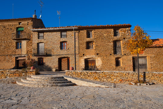 Villafranca del cid houses in Castellon Maestrazgo