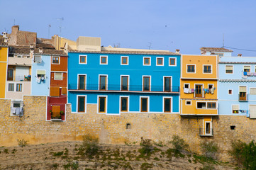Fototapeta premium Colorful houses in Villajoyosa La vila Joiosa Alicante