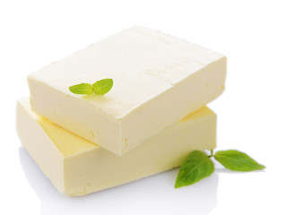 Tasty butter isolated on white