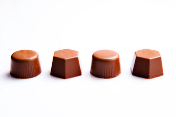 Luxury sweet chocolate pralines