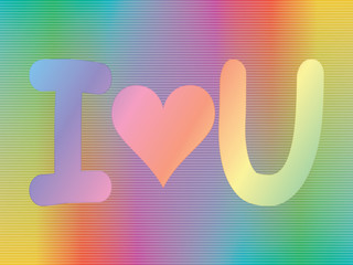 i love you sign over spectrum background