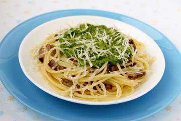 Italian pasta. Horizontal photo.