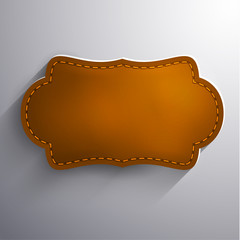 Abstract leather3d  label