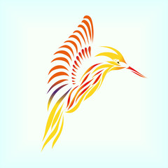 Beautiful hummingbird on background vector