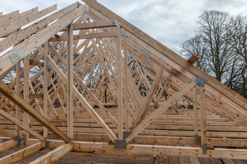 Wood house truss 