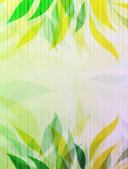 Floral retro green background vector