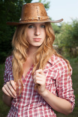 red haired cowgirl