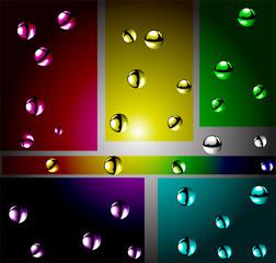Atoms color vector illustration
