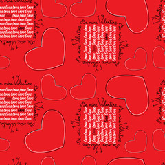 Valentine motives seamless pattern with hearts