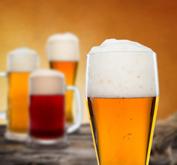 Still life with a draft beer