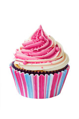 Raspberry ripple cupcake