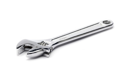 monkey wrench on white background