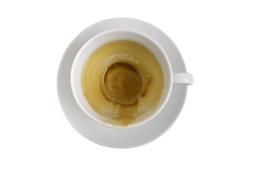 An empty cup of coffee