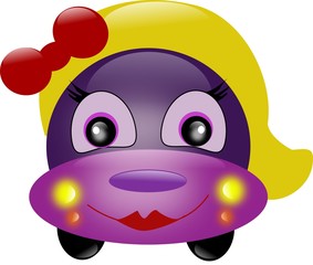 Naklejka premium Girls car