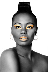 Black and gold beauty face
