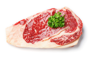 Beef rib eye steak