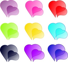 Coloured hearts