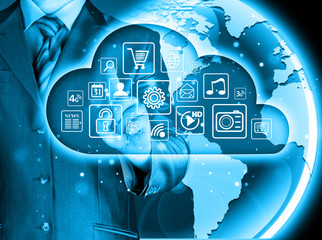 Cloud computing touchscreen interface