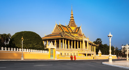 Naklejka premium Royal Palace and Silver pagoda, Phnom Penh, No.1 Attractions in