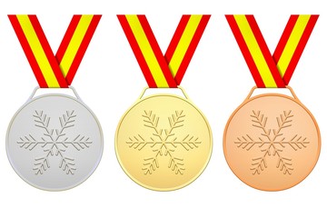 Medallas para los juegos de invierno
