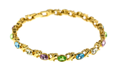 Round costume jewelry bracelet