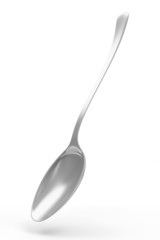 Silver Spoon isolated on white background