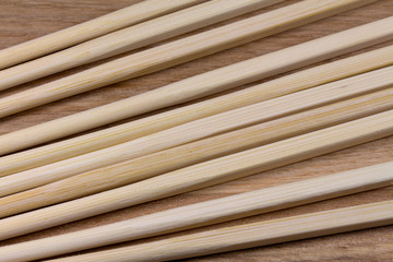 Chopsticks on a wooden surface
