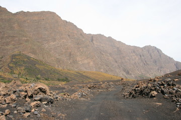 Caldera of a volcano