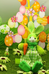 Lapin de pâques et son arbre 2014