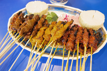 Satay Chicken Beef and Mutton
