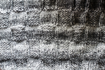 Detail of woven handicraft knit sweater