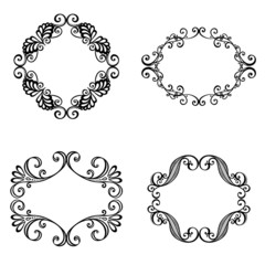Vector Decorative Ornamental Frame for Text. Design element