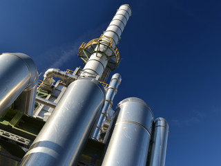 Rohrleitung in Raffinerie // pipeline industrial area