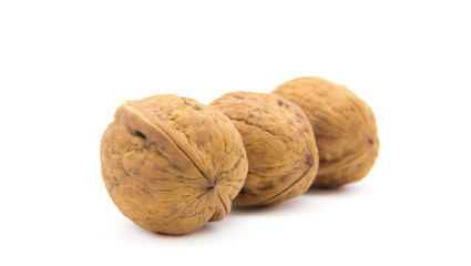 Dried walnut close up