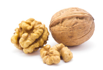 Dried walnut close up