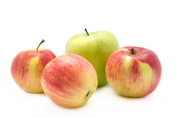 Red apple with leaf