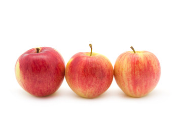 Red apple with leaf