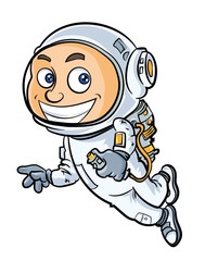 Cartoon cute astronaut