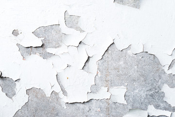 wall with peeling white paint - Powered by Adobe
