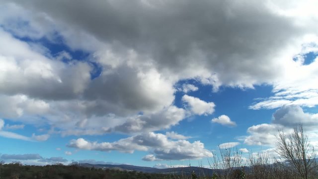 cloudy blue sky timelapse