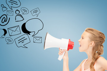 girl with megaphone